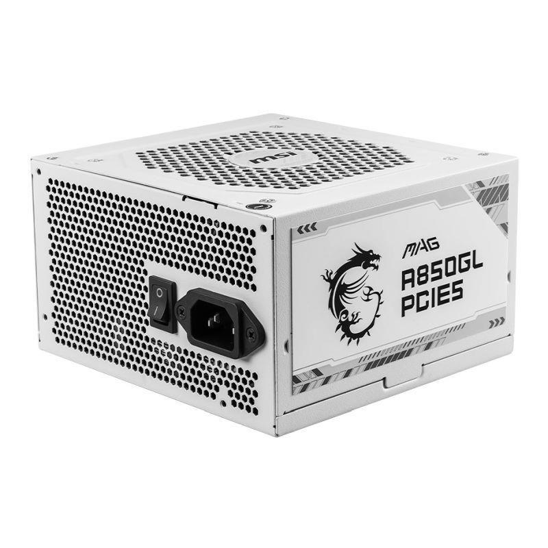 Zasilacz MSI MAG A850GL PCIE5 WHITE 850W 120mm 80plus Gold aPFC — zdjęcie 2