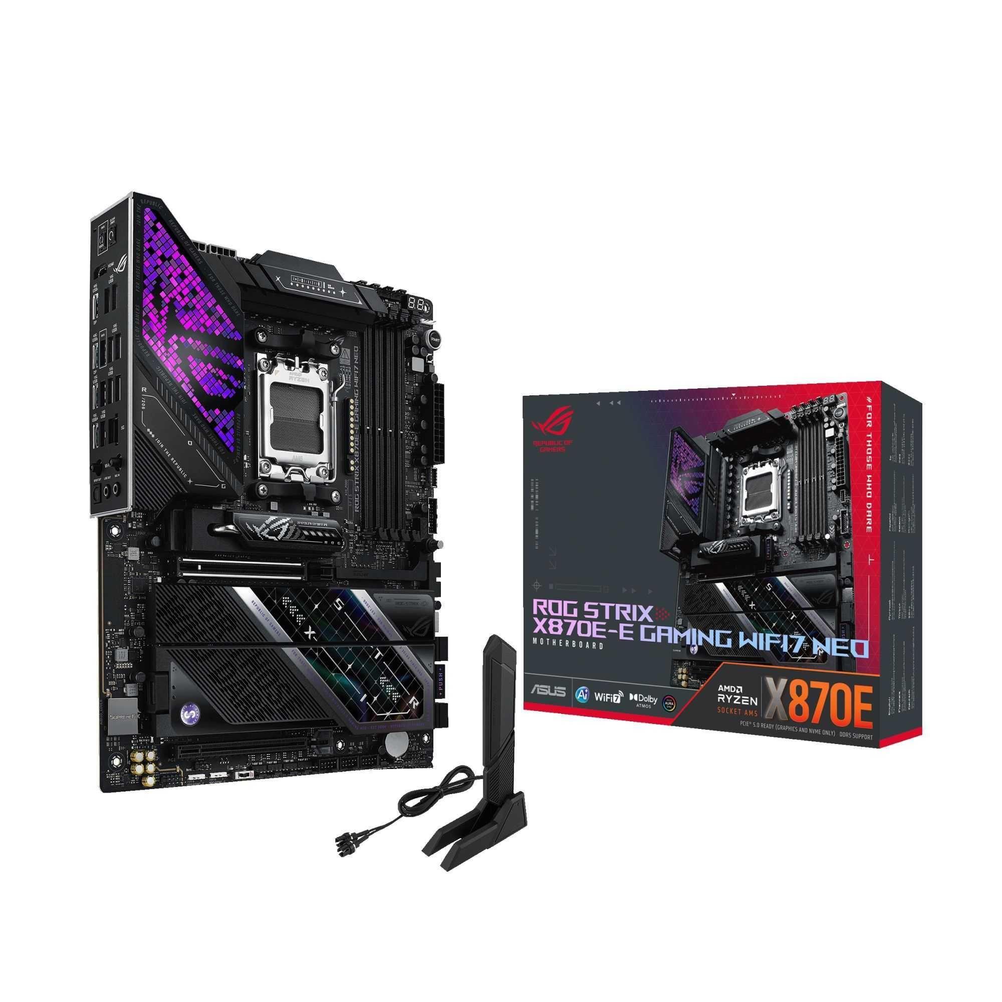 Płyta Asus ROG STRIX X870E-E GAMING WIFI7 NEO /AMD X870/DDR5/SATA3/M.2/USB4/WiFi/BT/PCIE5.0/AM5/ATX — zdjęcie 11