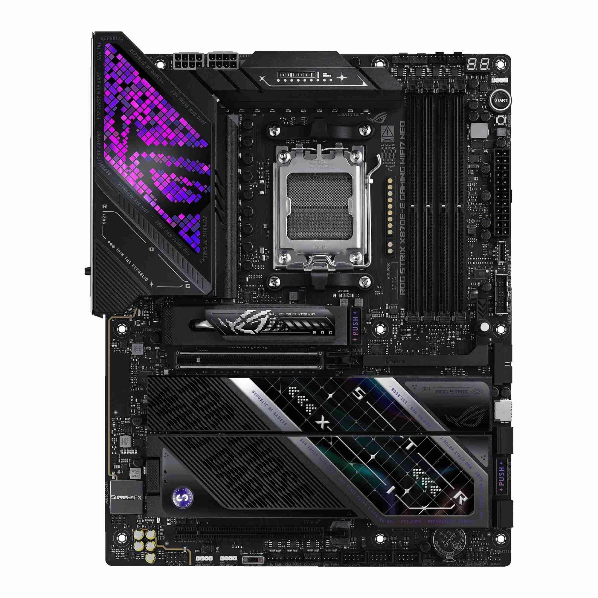 Płyta Asus ROG STRIX X870E-E GAMING WIFI7 NEO /AMD X870/DDR5/SATA3/M.2/USB4/WiFi/BT/PCIE5.0/AM5/ATX — zdjęcie 1
