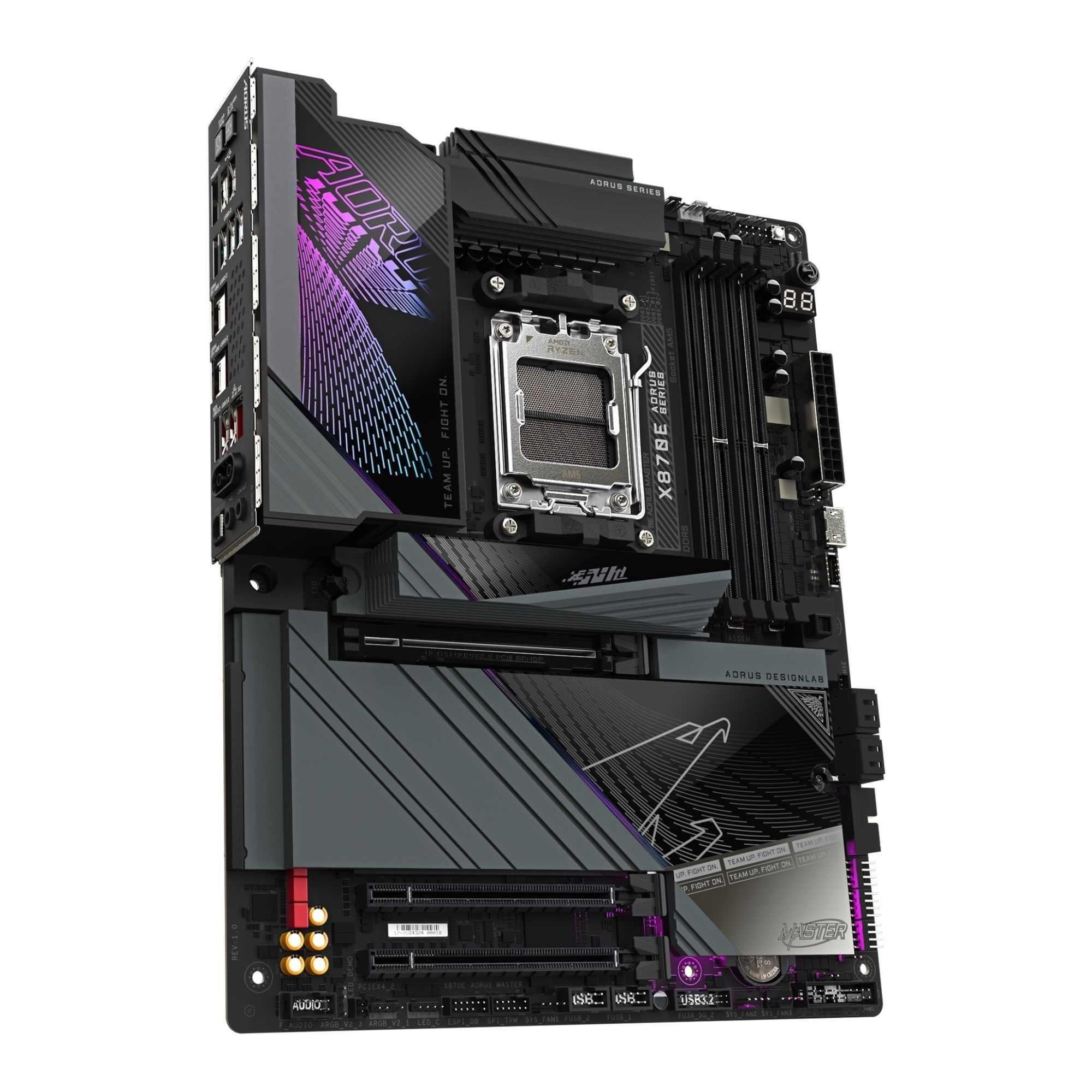 Płyta Gigabyte X870E AORUS MASTER /AMD X870/DDR5/SATA3/M.2/USB4/PCIe5.0/WiFi/BT/AM5/ATX — zdjęcie 2