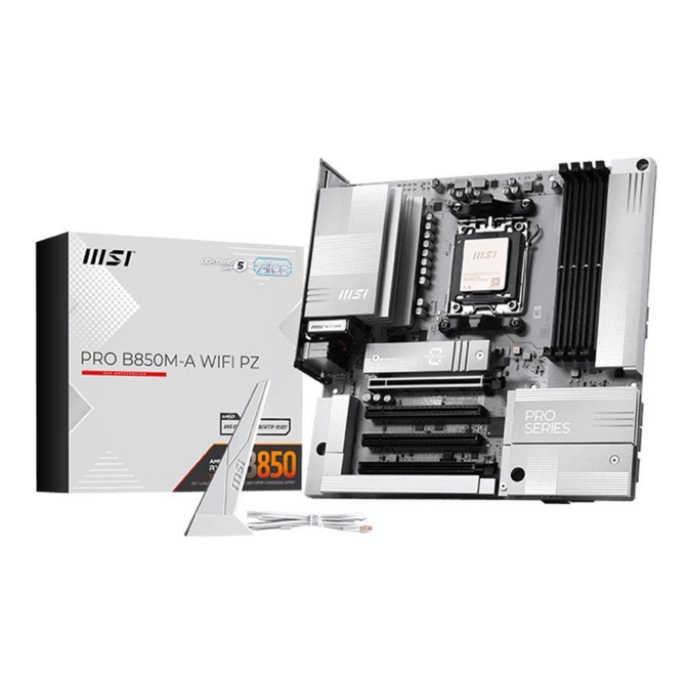 Płyta MSI PRO B850M-A WIFI PZ /AMD B850/DDR5/SATA3/M.2/USB3.1/WiFi/BT/PCIe5.0/AM5/mATX — zdjęcie 5