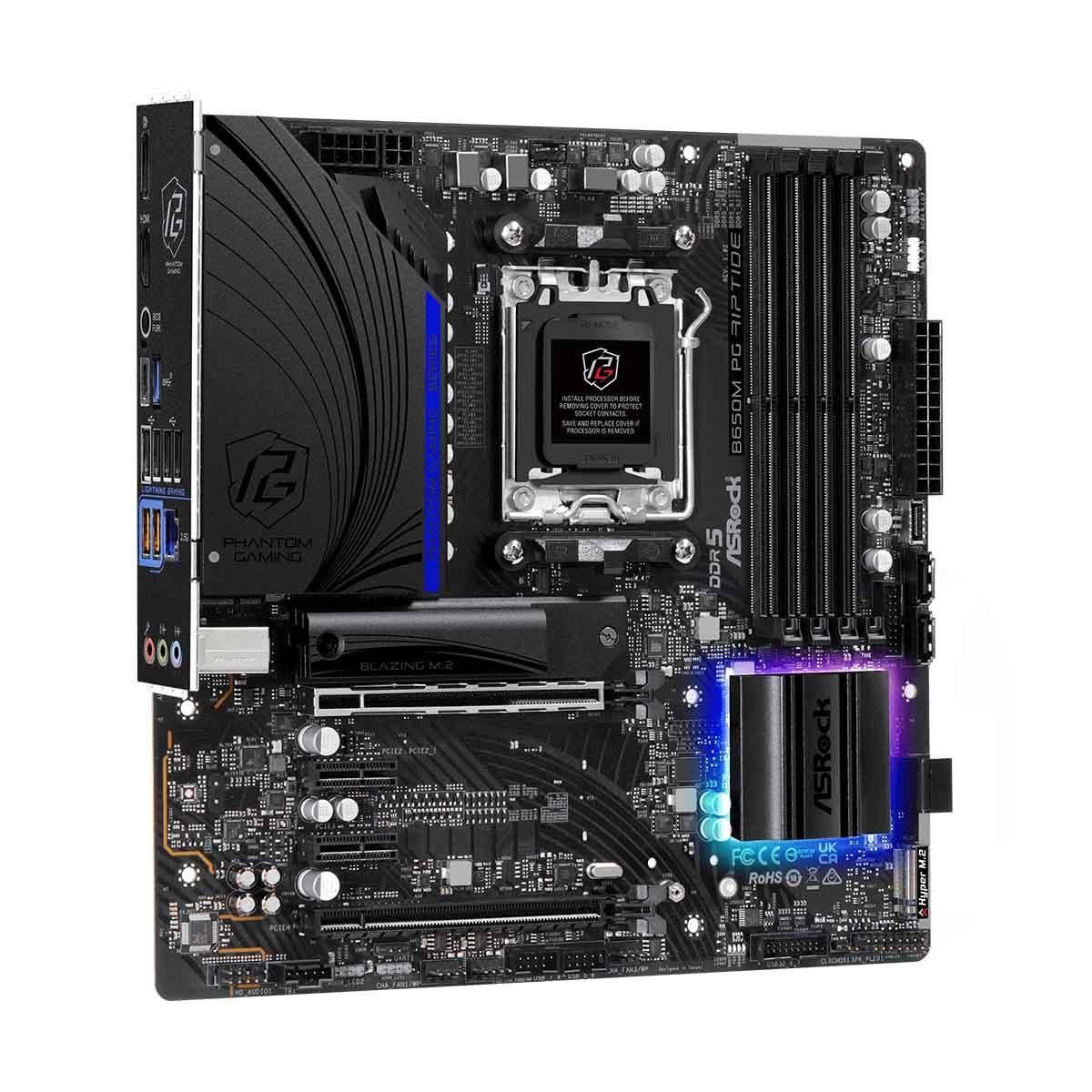Płyta ASrock B650M PG RIPTIDE /AMD B650/DDR5/SATA3/M.2/USB3.1/PCIe4.0/AM5/mATX — zdjęcie 2