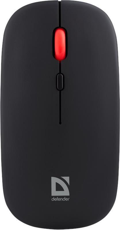Mysz bezprzewodowa Defender VITRUAL MB-635 optyczna 1600dpi 2.4 GHz + Bluetooth czarna AKUMULATOR bezklikowa silent — zdjęcie 3