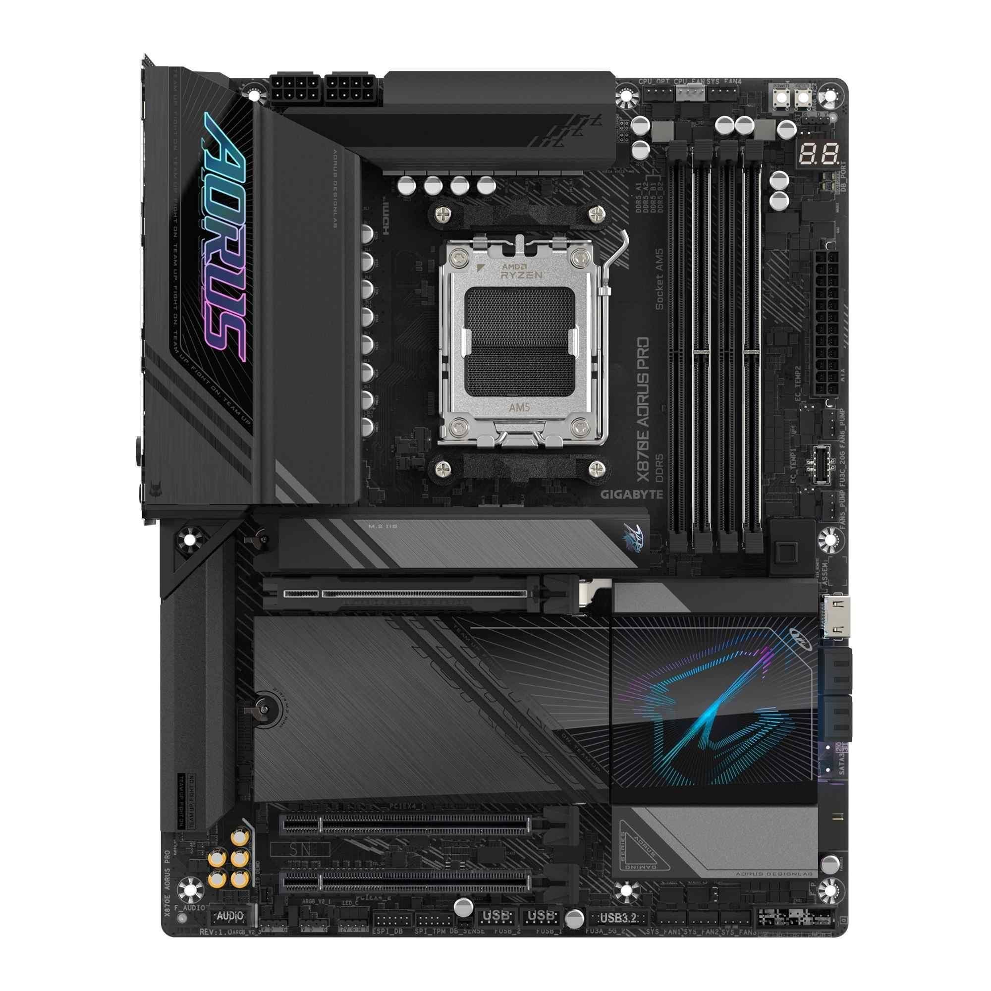 Płyta Gigabyte X870E AORUS PRO /AMD X870/DDR5/SATA3/M.2/USB4/PCIe5.0/WiFi/BT/AM5/ATX — zdjęcie 1