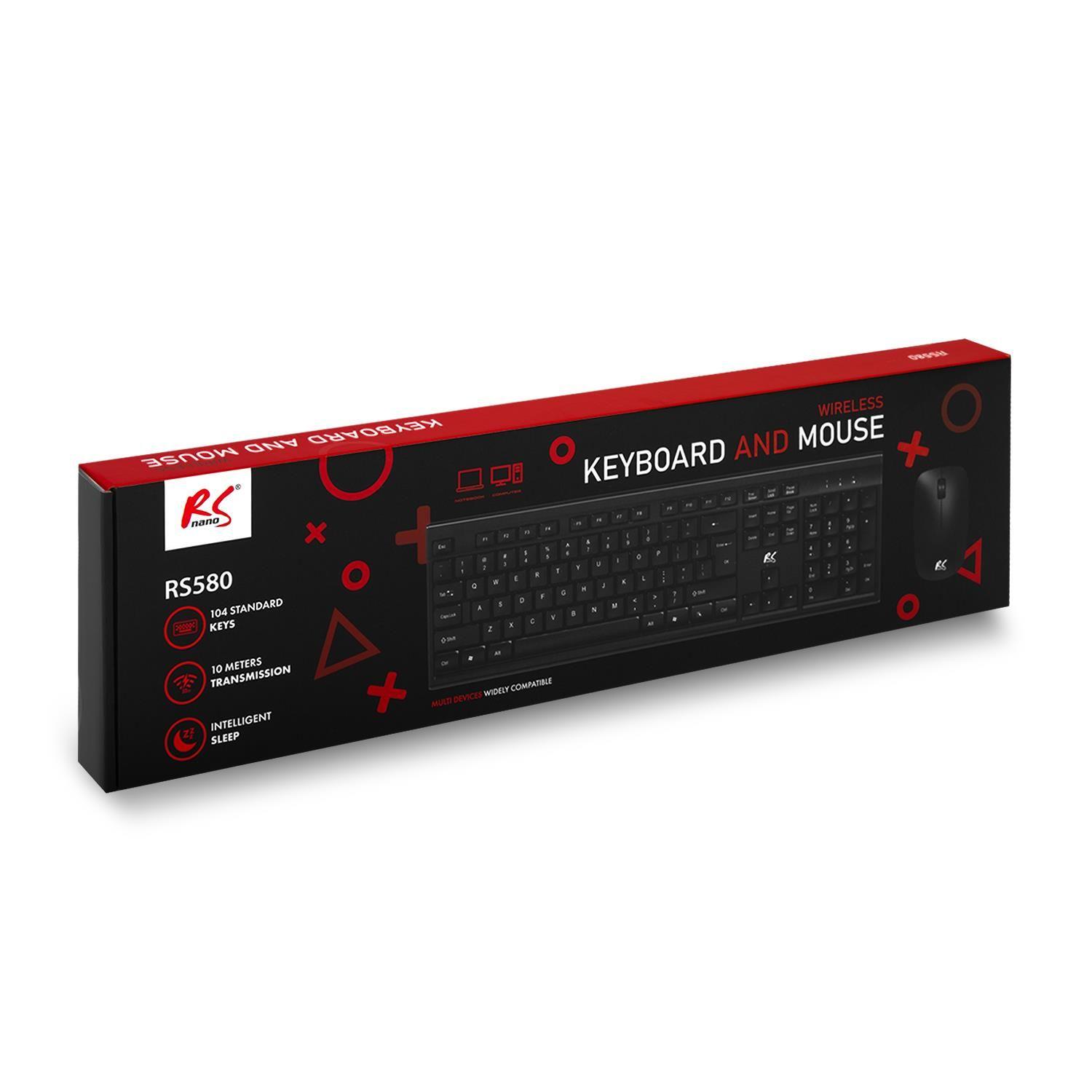 Klawiatura + mysz bezprzewodowa COMBO NanoRS, RS580 — zdjęcie 6