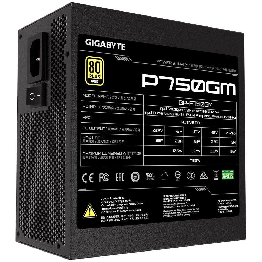 Zasilacz Gigabyte GP-P750GM 750W — zdjęcie 3