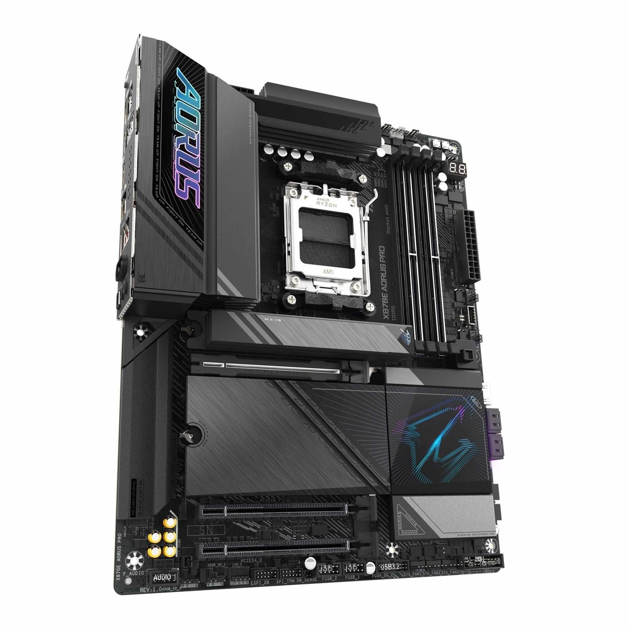 Płyta Gigabyte X870E AORUS PRO /AMD X870/DDR5/SATA3/M.2/USB4/PCIe5.0/WiFi/BT/AM5/ATX — zdjęcie 2