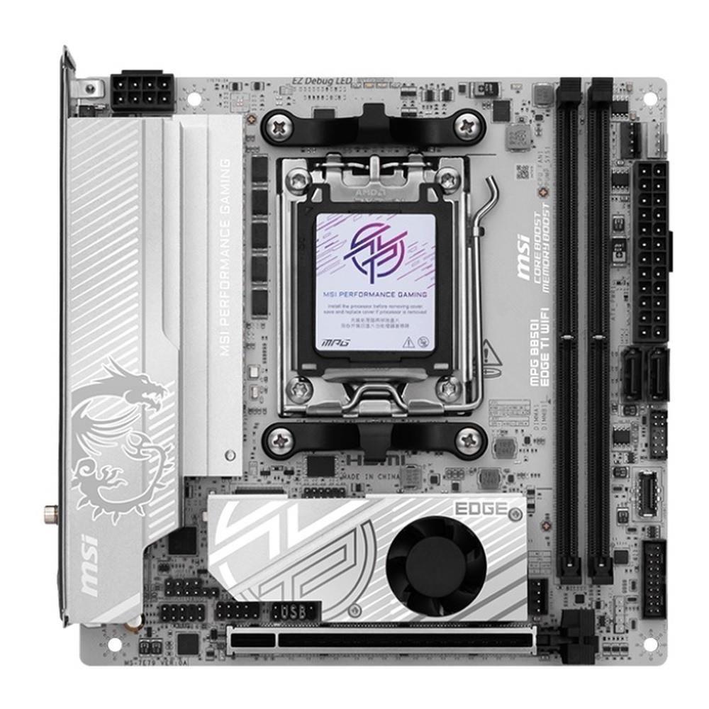 Płyta MSI MPG B850I EDGE TI WIFI /AMD B850/DDR5/SATA3/M.2/USB3.2/WiFi/BT/PCIe5.0/AM5/ITX — zdjęcie 1