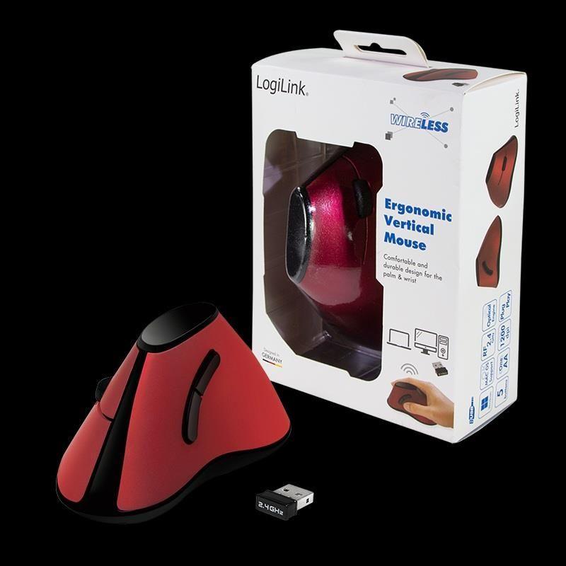 Mysz bezprzewodowa LogiLink ID0159 WiFi 2,4GHz ergonomiczna, pionowa — zdjęcie 3