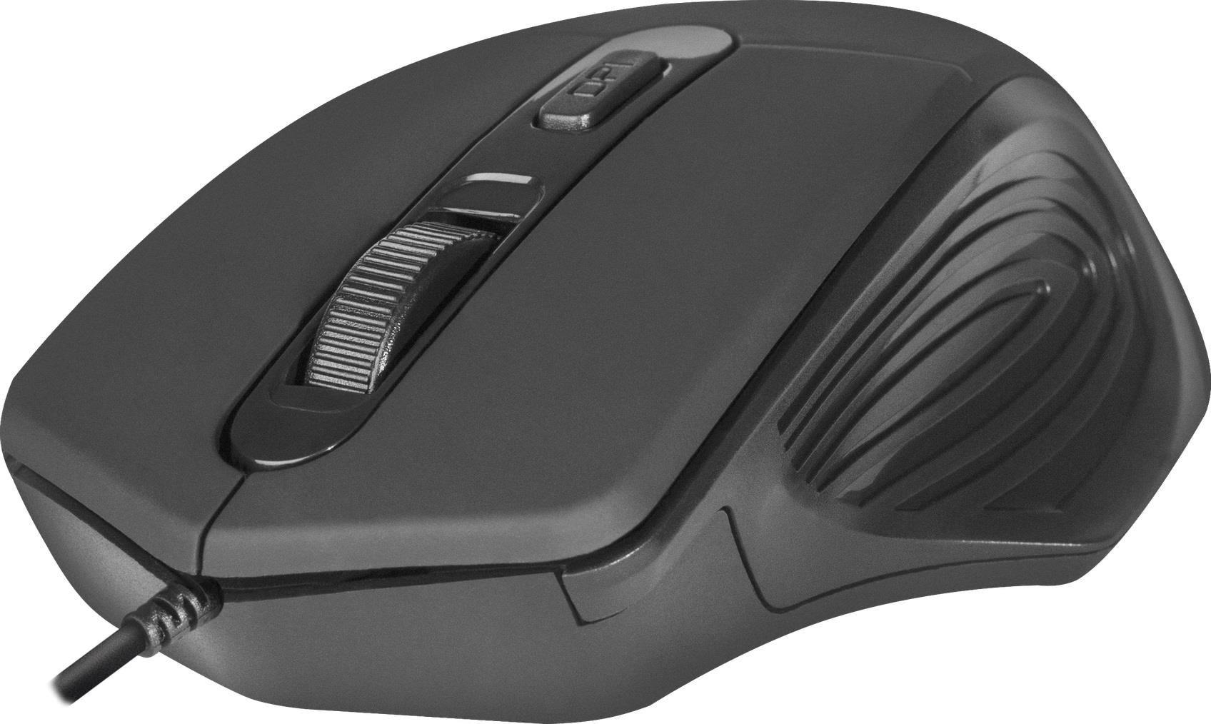 Mysz przewodowa Defender DATUM MB-347 optyczna 1600dpi 4P czarna — zdjęcie 2