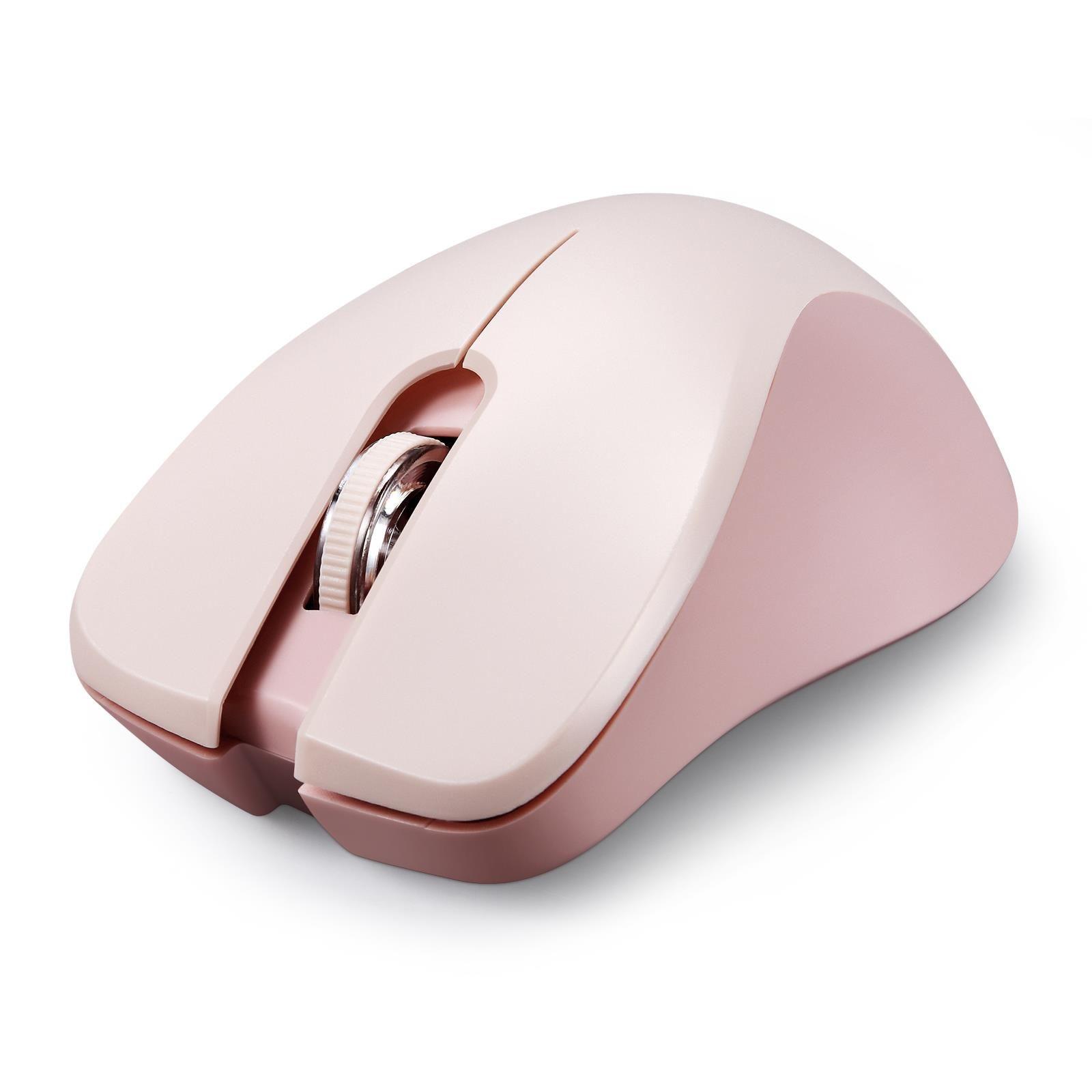 Mysz bezprzewodowa Perixx PERIMICE-621 optyczna 1600dpi 2.4 GHz, różowa, silent, cicha, bezklikowa — zdjęcie 2