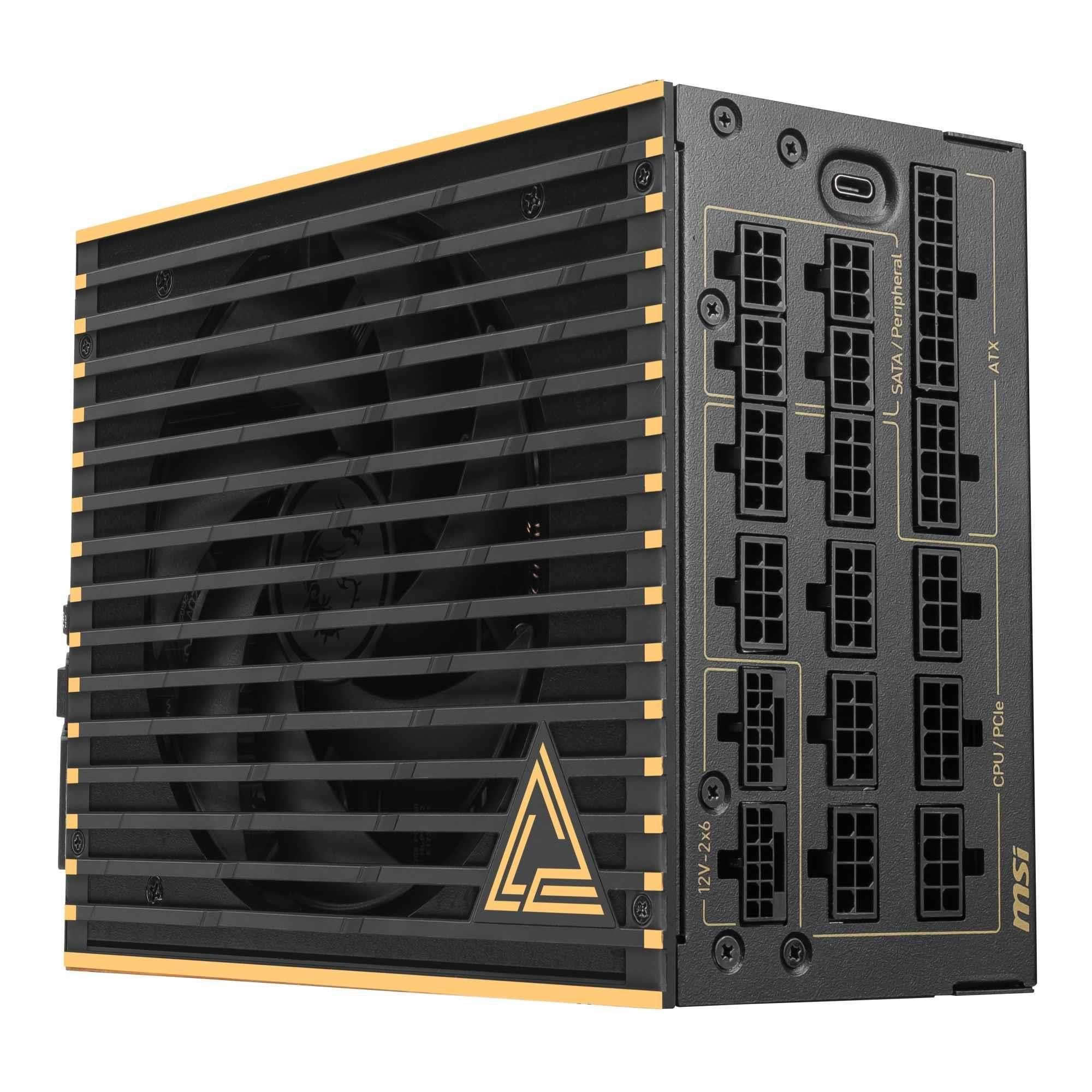 Zasilacz MSI MEG Ai1600T PCIE5 1600W 135mm 80plus Platinum aPFC — zdjęcie 4