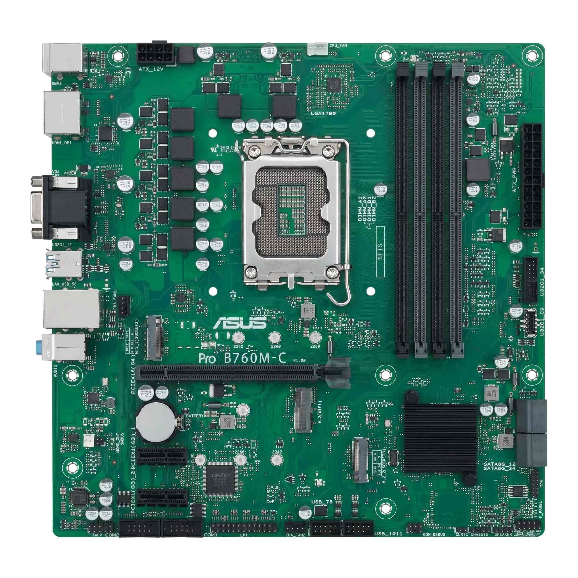 Płyta Asus PRO B760M-C-CSM /B760/DDR5/SATA3/M.2/USB3.0/PCIe4.0/s.1700/mATX — zdjęcie 1