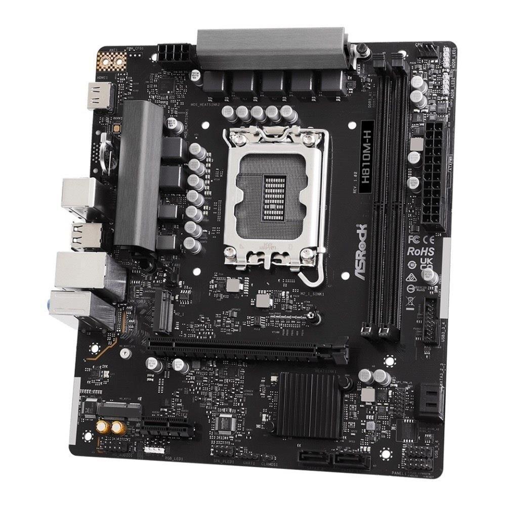 Płyta ASRock H810M-H /H810/DDR5/SATA3/M.2/USB3.0/PCIe4.0/s.1851/mATX — zdjęcie 3