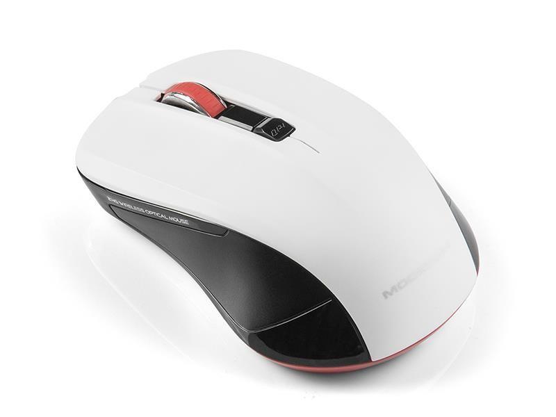 Mysz bezprzewodowa Modecom WM9.1 optyczna czarno-biała — zdjęcie 1