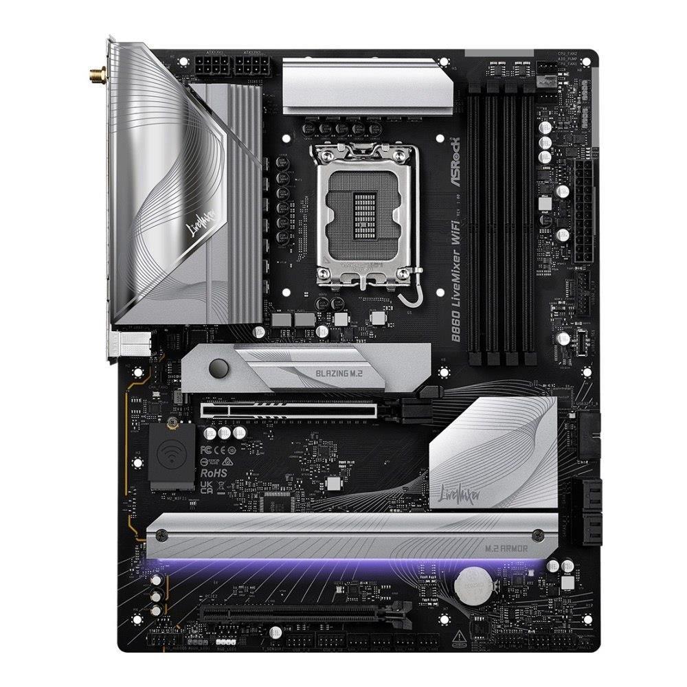Płyta ASRock B860 LiveMixer WiFi /B860/DDR5/SATA3/M.2/TB4/WiFi/BT/PCIe/5.0/s.1851/ATX — zdjęcie 2