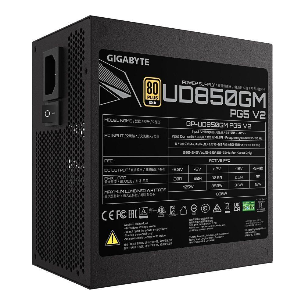 Zasilacz Gigabyte GP-UD850GM PG5 V2 850W 120mm 80+Gold — zdjęcie 5