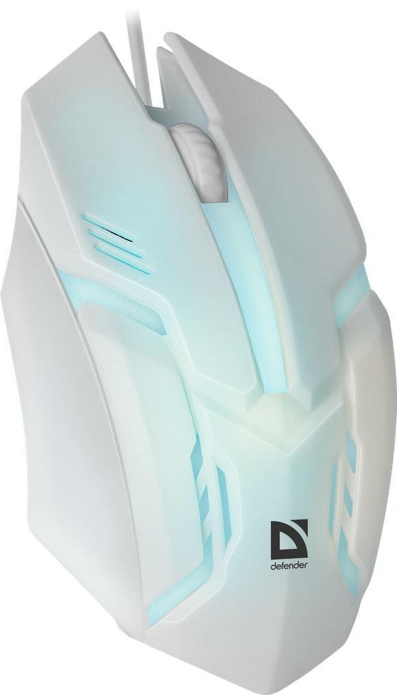 Mysz przewodowa Defender CYBER MB-560L 1200dpi 3P biała — zdjęcie 4