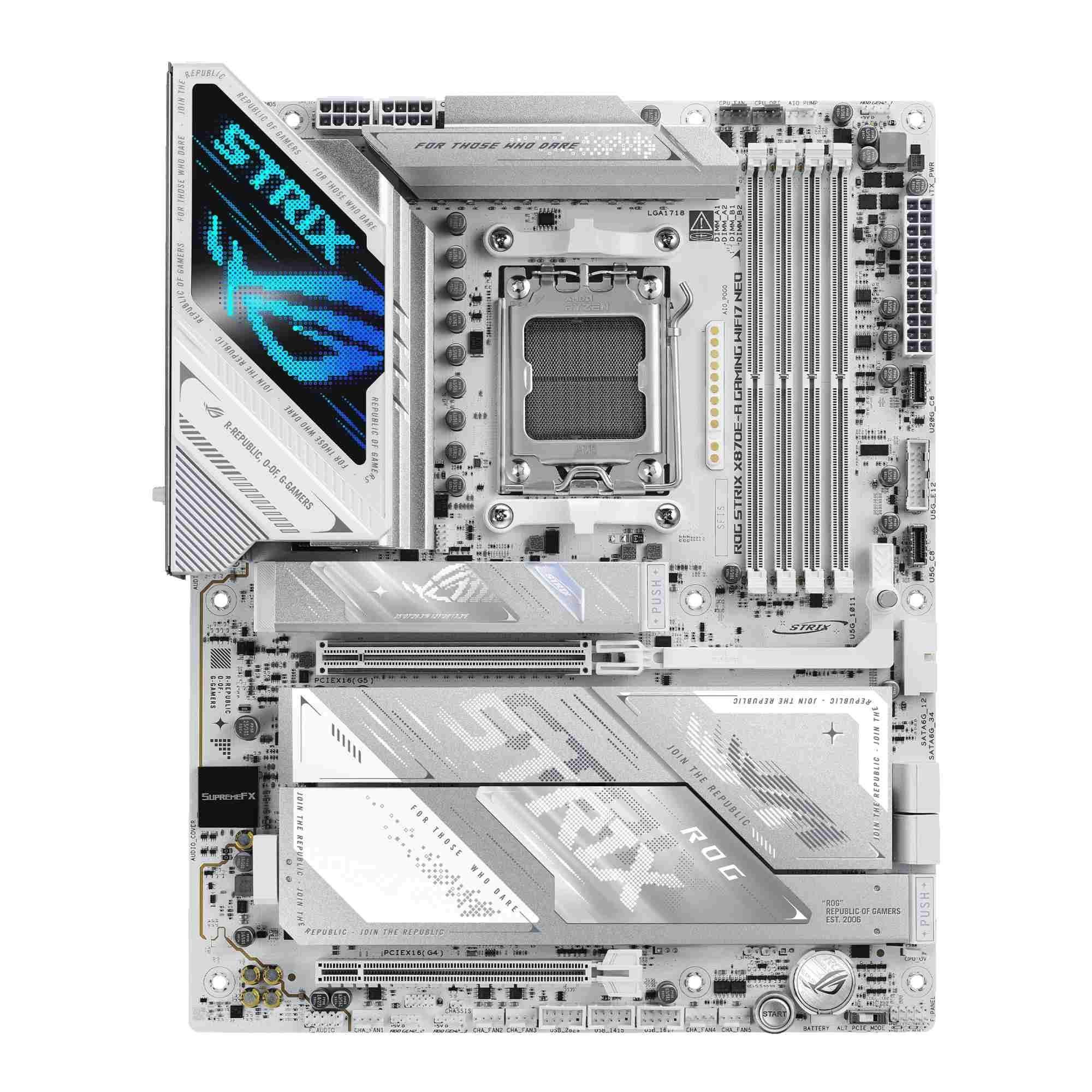 Płyta Asus ROG STRIX X870E-A GAMING WIFI7 NEO /AMD X870/DDR5/SATA3/M.2/USB4/WiFi/BT/PCIE5.0/AM5/ATX — zdjęcie 1