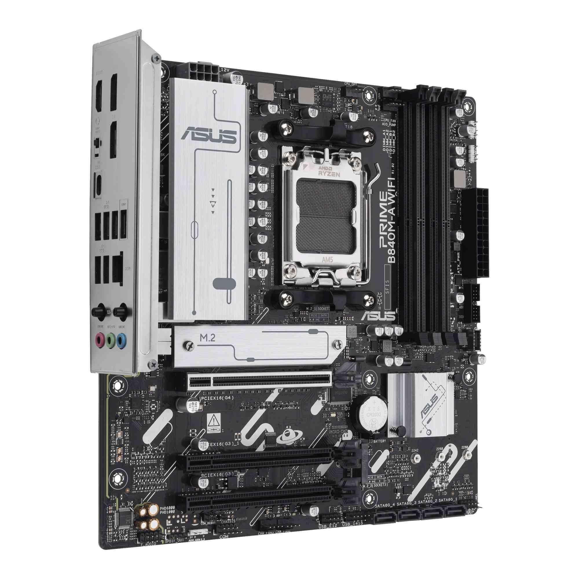 Płyta Asus PRIME B840M-A WIFI /AMD B840/DDR5/SATA3/M.2/USB3.1/PCIe4.0/AM5/mATX — zdjęcie 2