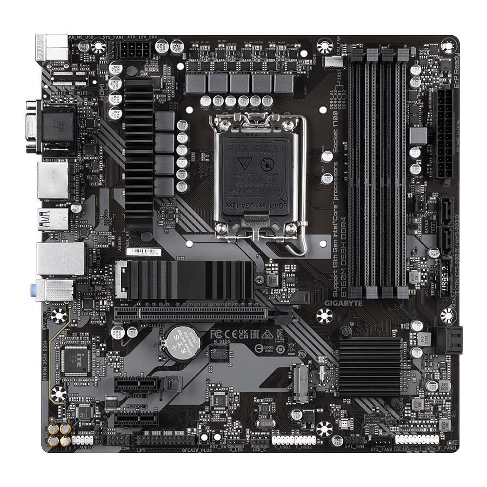 Płyta Gigabyte B760M DS3H DDR4 /B760/DDR4/SATA3/M.2/USB3.1/PCIe4.0/s.1700/mATX — zdjęcie 1