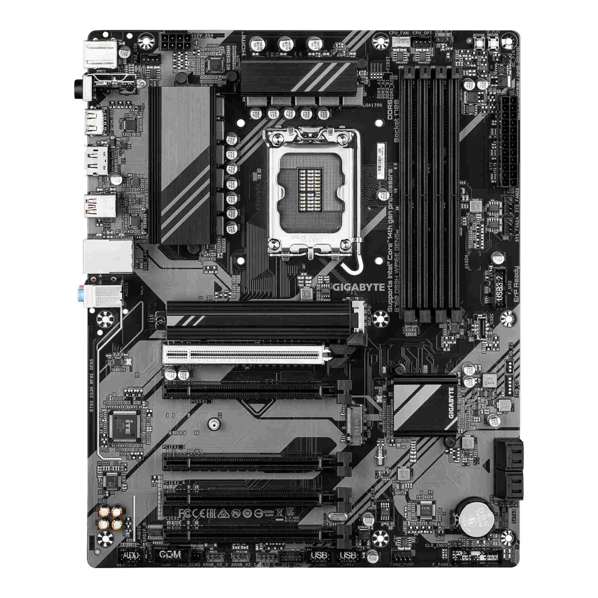 Płyta Gigabyte B760 DS3H WF6E GEN5 /B760/DDR5/SATA3/M.2/USB3.2/PCIe5.0/WiFi/BT/s.1700/ATX — zdjęcie 1