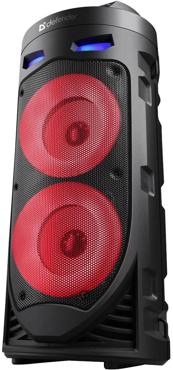 Głośnik Defender CRASHBOOM Bluetooth 16W MP3/FM/SD/USB/AUX/TWS/LED/MIC/LCD KARAOKE czarny + mikrofon + pilot — zdjęcie 9