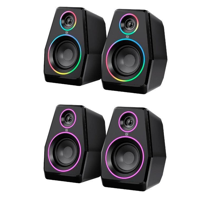 Głośniki Defender SOLAR 10 2.0 10W Bluetooth USB podświetlenie RGB — zdjęcie 2