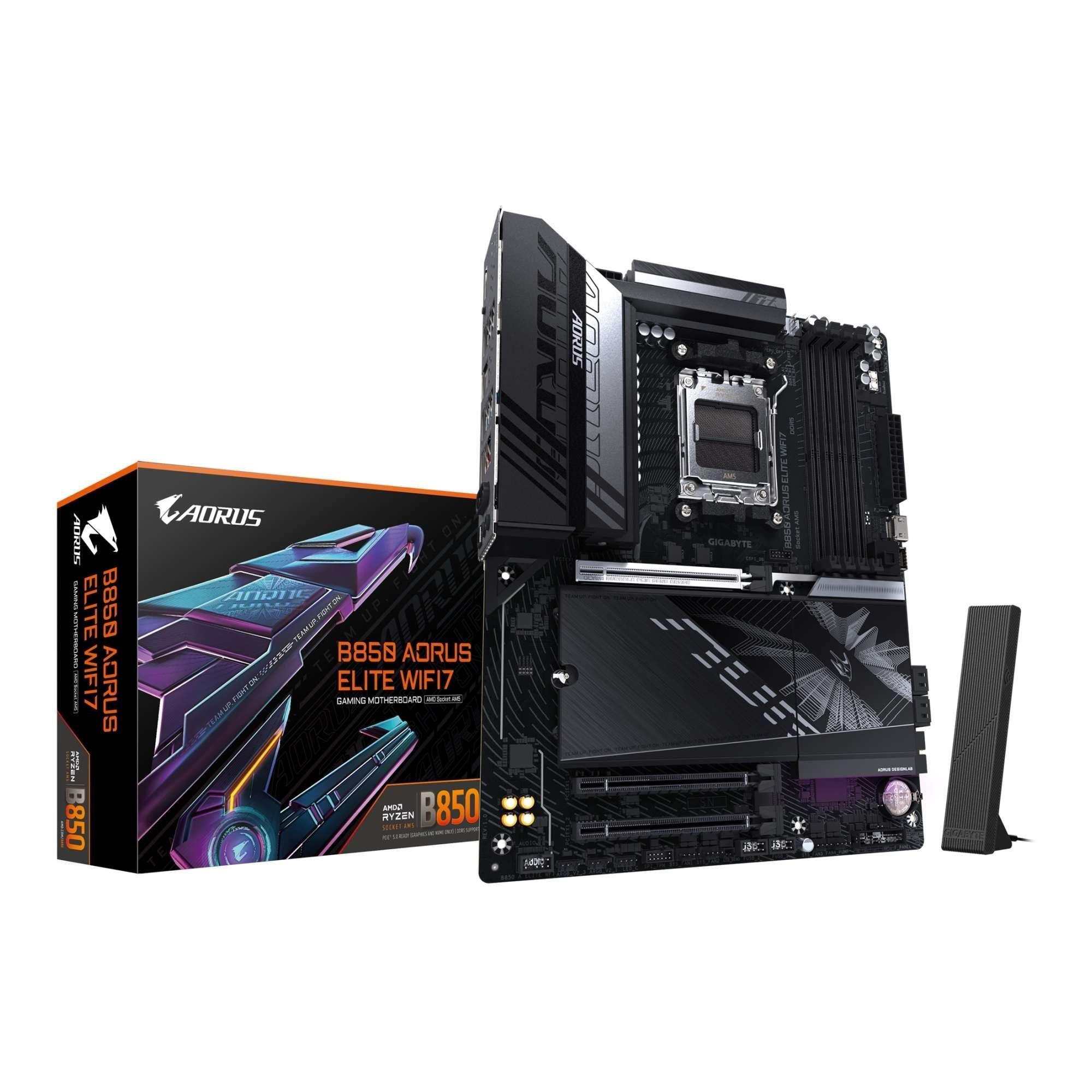 Płyta Gigabyte B850 A ELITE WF7 /AMD B850/DDR5/SATA3/M.2/USB3.2/PCIe5.0/WiFi/BT/AM5/ATX — zdjęcie 5