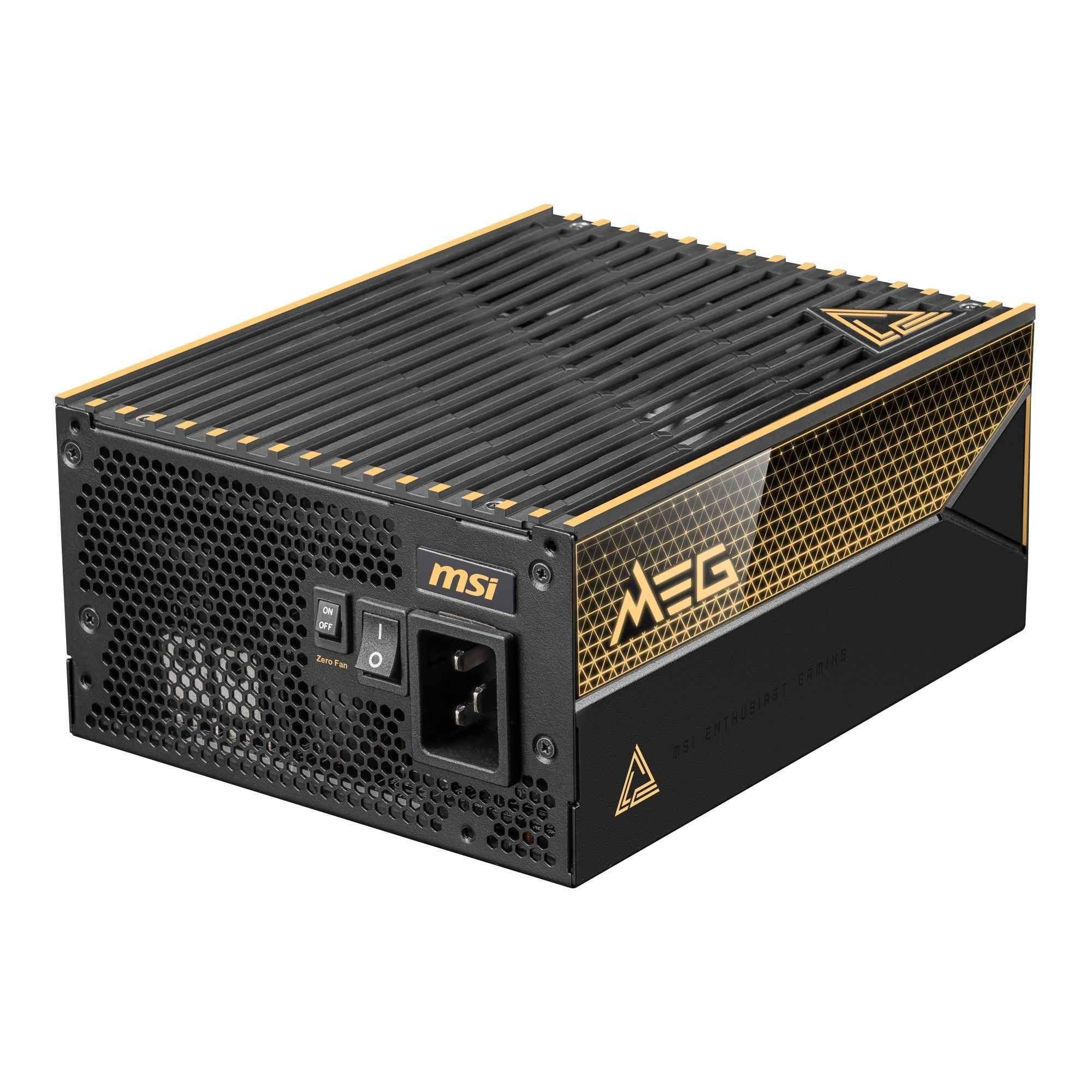 Zasilacz MSI MEG Ai1600T PCIE5 1600W 135mm 80plus Platinum aPFC — zdjęcie 6