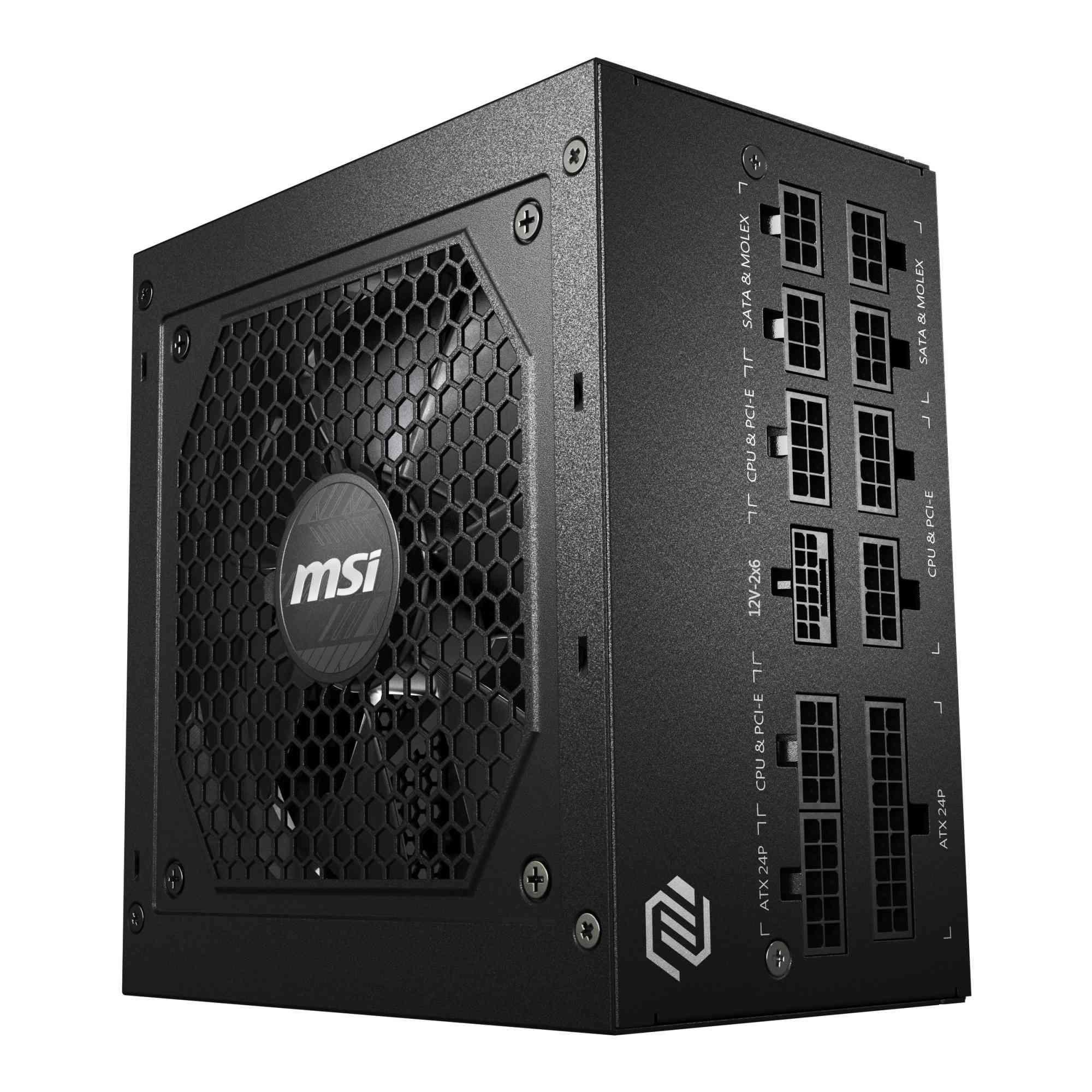 Zasilacz MSI MAG A750GL PCIE5 II 750W 120mm 80plus Gold aPFC — zdjęcie 3