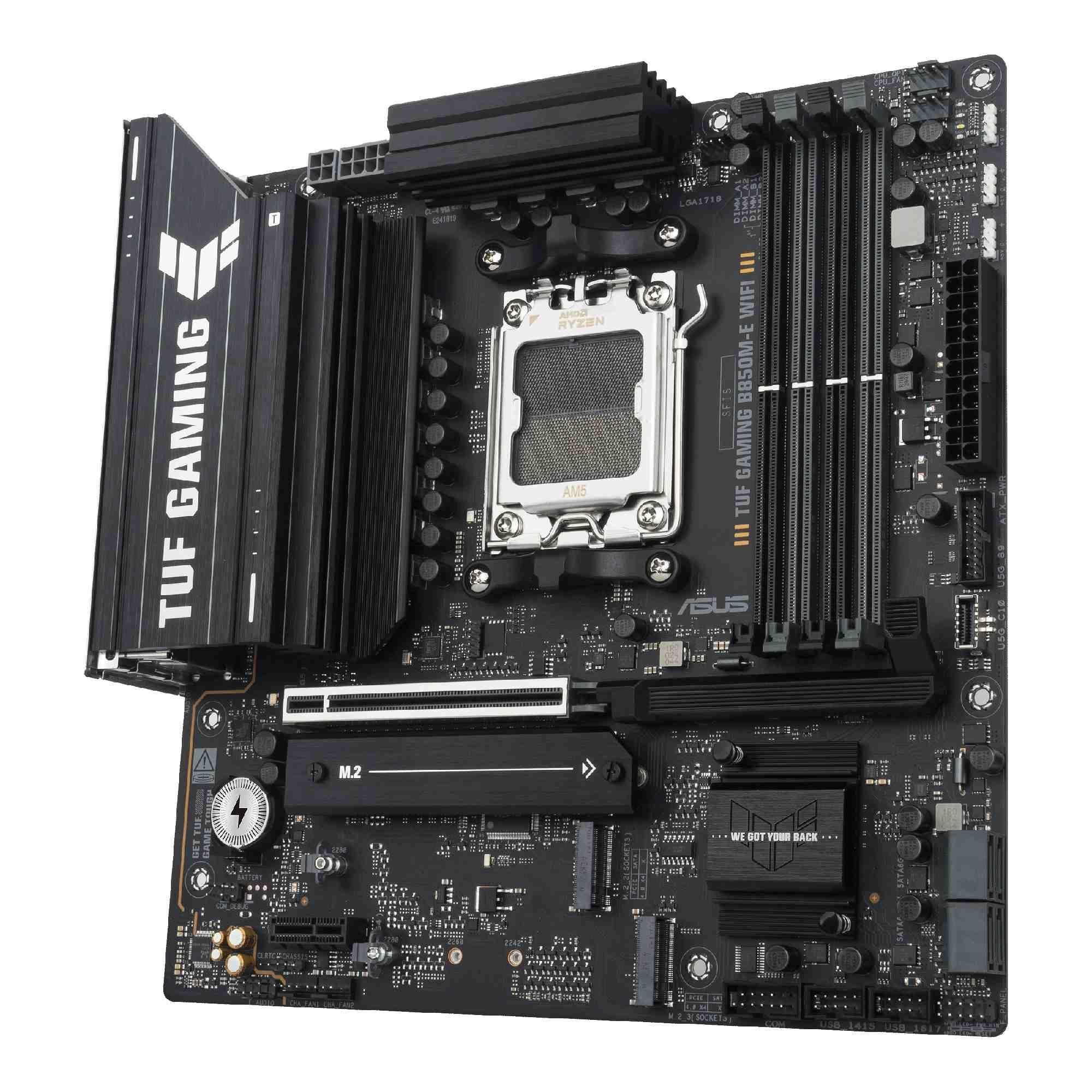 Płyta Asus TUF GAMING B850M-E WIFI /AMD B850/DDR5/SATA3/M.2/USB3.1/PCIe5.0/WiFi/BT/AM5/mATX — zdjęcie 3