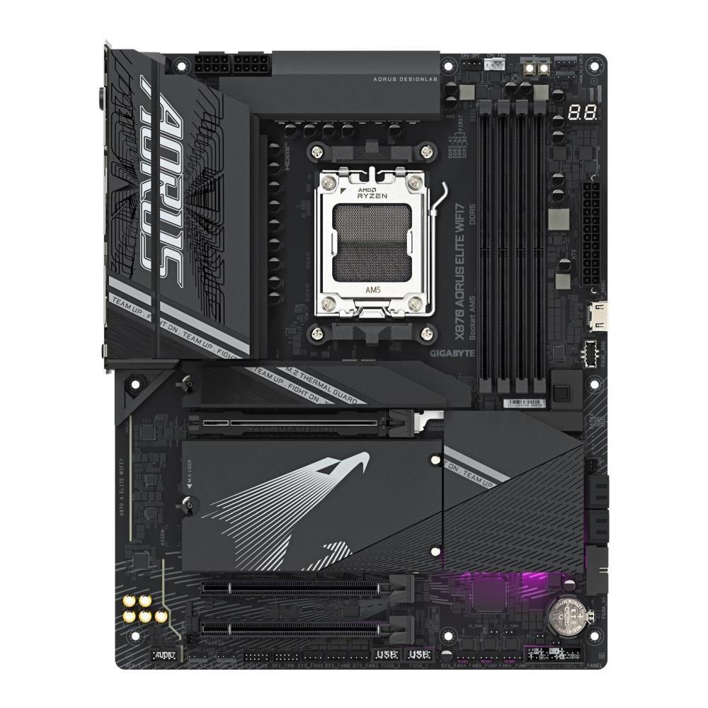 Płyta Gigabyte X870 AORUS ELITE WIFI7 /AMD X870/DDR5/SATA3/M.2/USB4/PCIe5.0/WiFi/BT/AM5/ATX — zdjęcie 1