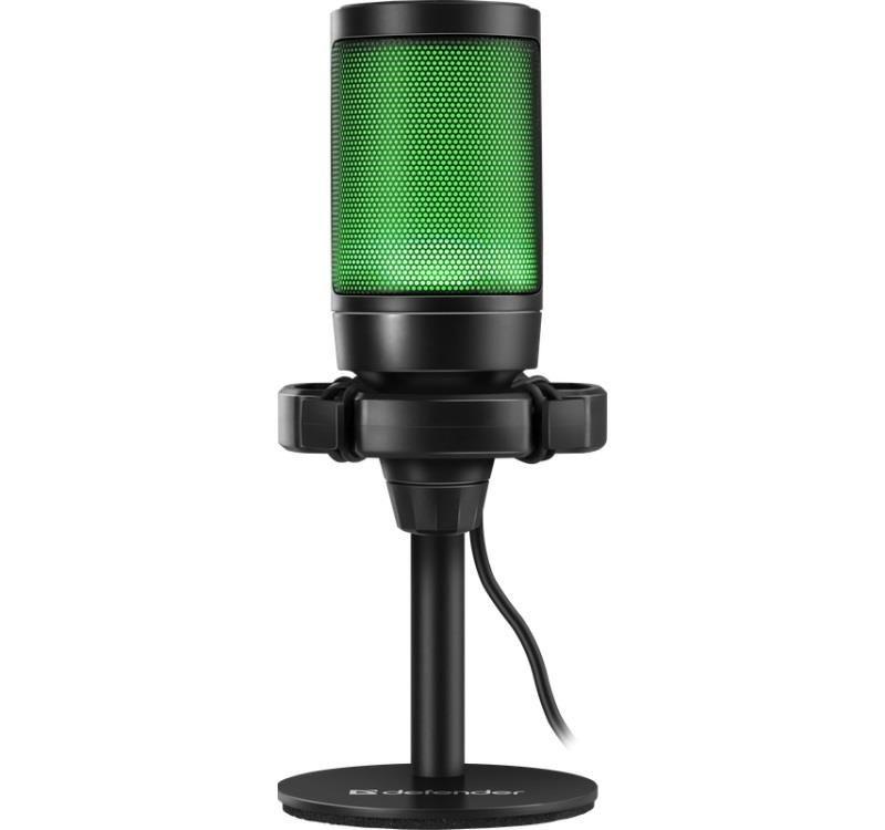 Mikrofon przewodowy Defender IMPULSE GMC 600 ze statywem STREAM strumieniowy RGB USB — zdjęcie 7