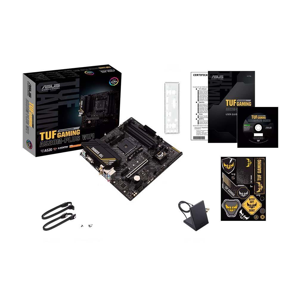 Płyta Asus TUF GAMING A520M-PLUS WIFI /A520/DDR4/SATA3/M.2/USB3.0/WiFi/BT/PCIe3.0/AM4/mATX — zdjęcie 5