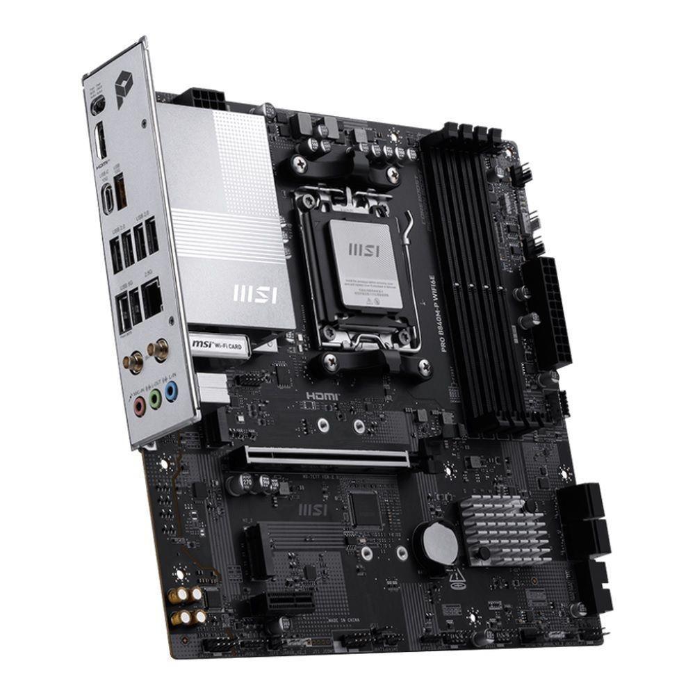 Płyta MSI PRO B840M-P WIFI6E /AMD B840/DDR5/SATA3/M.2/USB3.1/WiFi/BT/PCIe4.0/AM5/mATX — zdjęcie 2