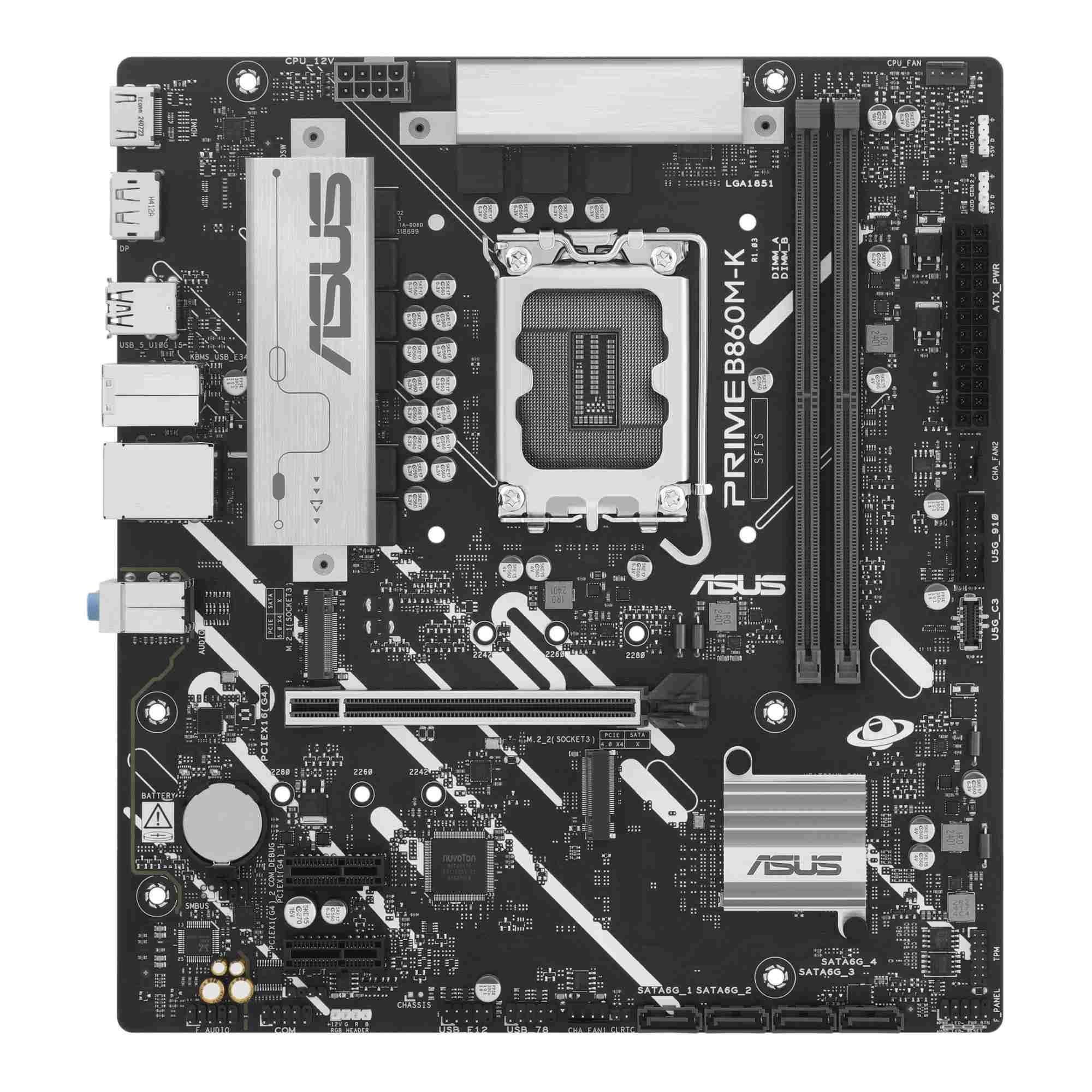 Płyta Asus PRIME B860M-K /B860/DDR5/SATA3/M.2/USB3.1/PCIe5.0/s.1851/mATX — zdjęcie 1