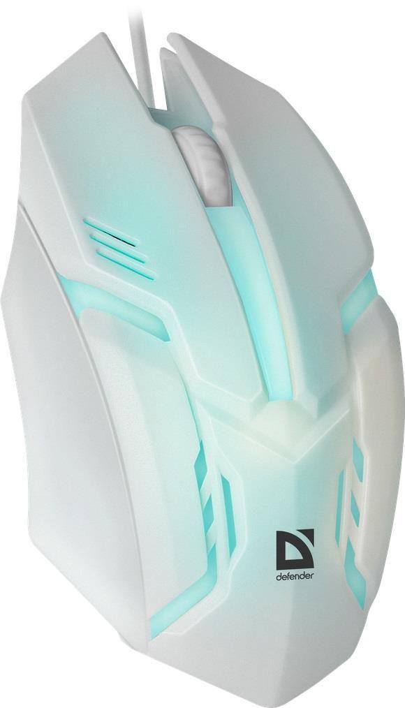Mysz przewodowa Defender CYBER MB-560L 1200dpi 3P biała — zdjęcie 5
