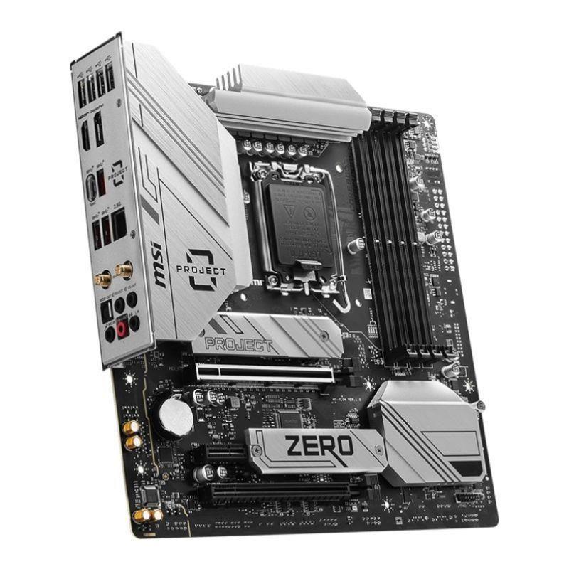 Płyta MSI B760M PROJECT ZERO /B760/DDR5/SATA3/M.2/USB3.2/WiFi/BT/PCIe5.0/s.1700/mATX — zdjęcie 3