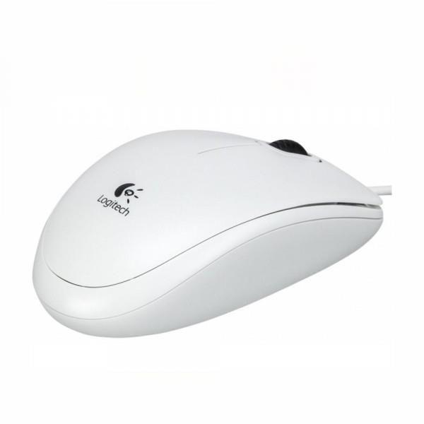 Mysz przewodowa Logitech B100 optyczna biała — zdjęcie 2