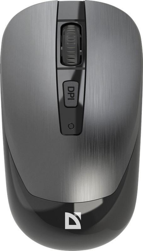 Mysz bezprzewodowa Defender WAVE MM-995 optyczna bezklikowa silent 1600dpi srebrna — zdjęcie 6