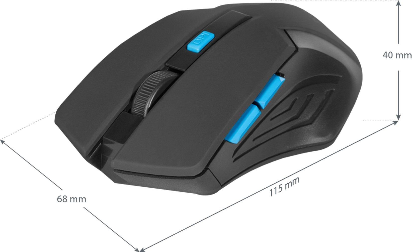 Mysz bezprzewodowa Defender ACCURA MM-275 optyczna 1600dpi 6P czarno-niebieska — zdjęcie 5