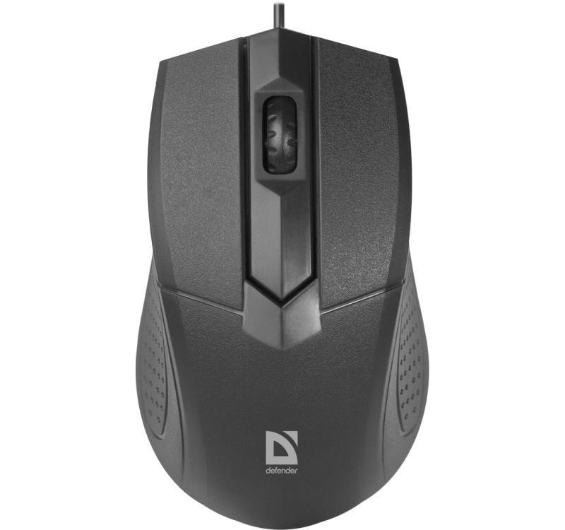 Mysz przewodowa Defender OPTIMUM MB-270 OPTICAL 1000dpi 3P czarna — zdjęcie 1