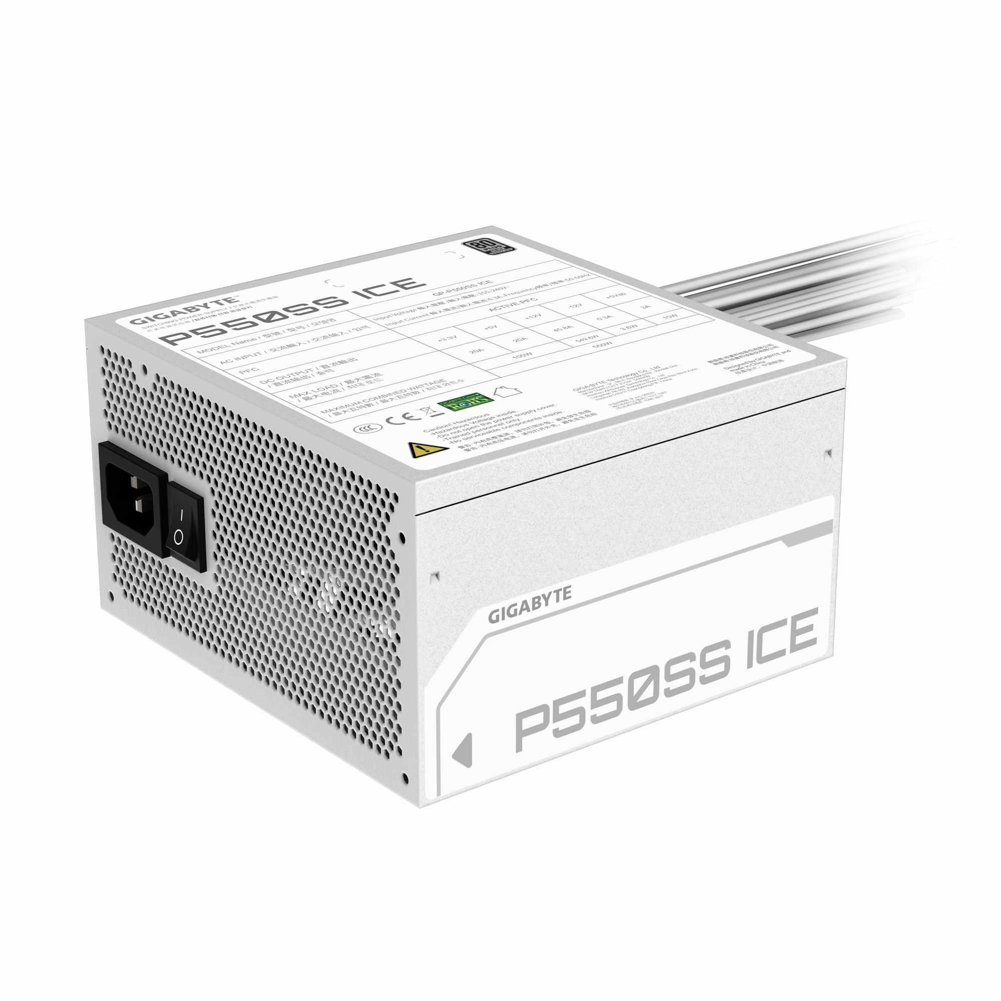 Zasilacz Gigabyte GP-P550SS ICE 550W 120mm 80+Silver — zdjęcie 5