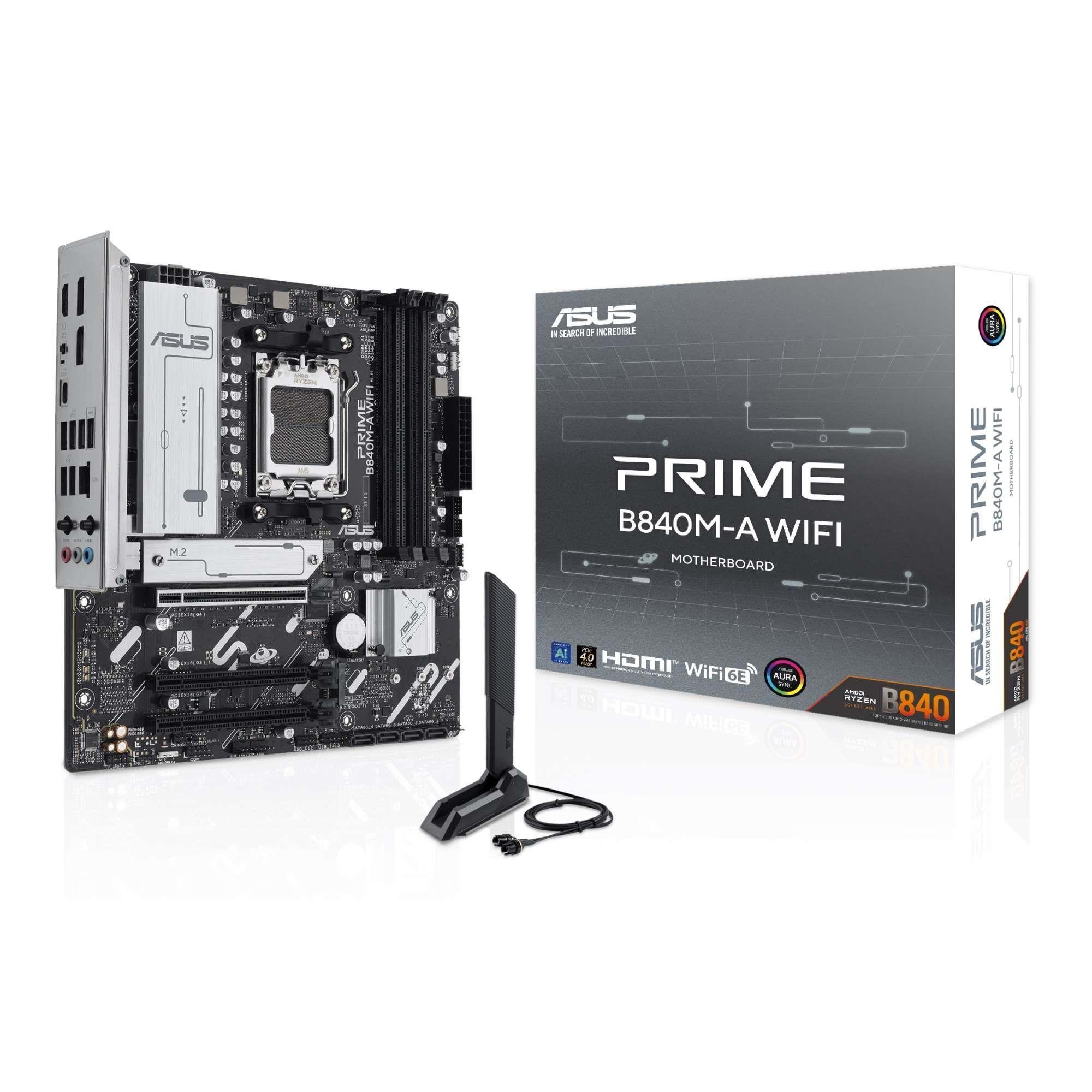 Płyta Asus PRIME B840M-A WIFI /AMD B840/DDR5/SATA3/M.2/USB3.1/PCIe4.0/AM5/mATX — zdjęcie 5