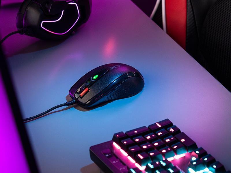Mysz przewodowa A4Tech EVO XGame Opto Oscar X710 optyczna Gaming USB czarna — zdjęcie 4