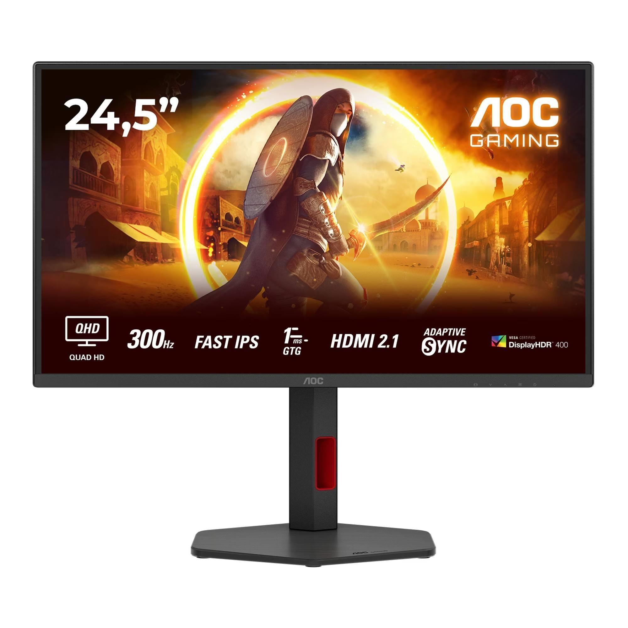Monitor AOC 24,5" Q25G4SR Fast IPS WQHD 300Hz 2xHDMI DP głośniki — zdjęcie 1