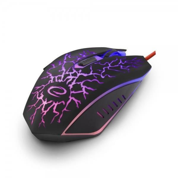 Mysz przewodowa Esperanza MX211 Lightning optyczna Gaming 6D USB czarna — zdjęcie 3