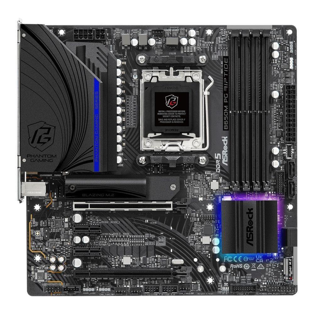 Płyta ASrock B650M PG RIPTIDE /AMD B650/DDR5/SATA3/M.2/USB3.1/PCIe4.0/AM5/mATX — zdjęcie 1