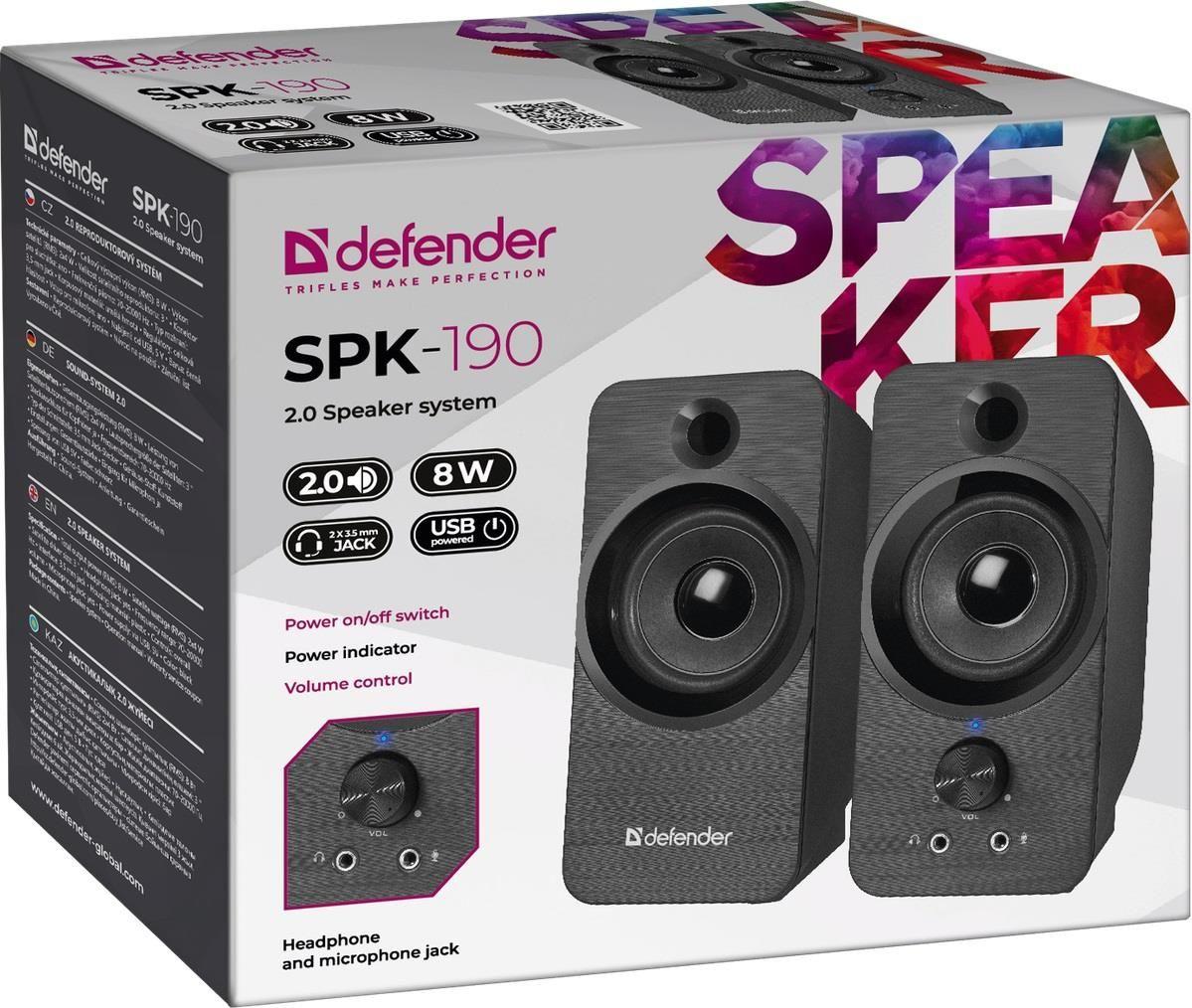 Głośniki Defender SPK-190 2.0 8W USB — zdjęcie 3